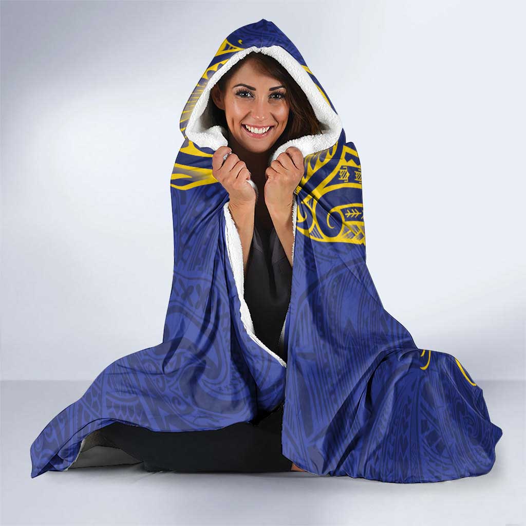 Personalised Tokelau Tokehega Day Hooded Blanket Tokelauan Tatau Flag Color - Polynesian Pride