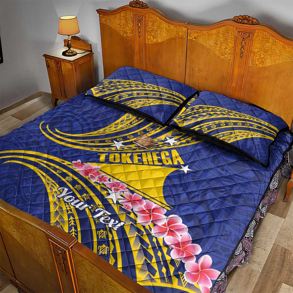 Personalised Tokelau Tokehega Day Quilt Bed Set Tokelauan Tatau Flag Color - Polynesian Pride
