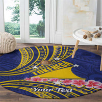 Personalised Tokelau Tokehega Day Round Carpet Tokelauan Tatau Flag Color - Polynesian Pride
