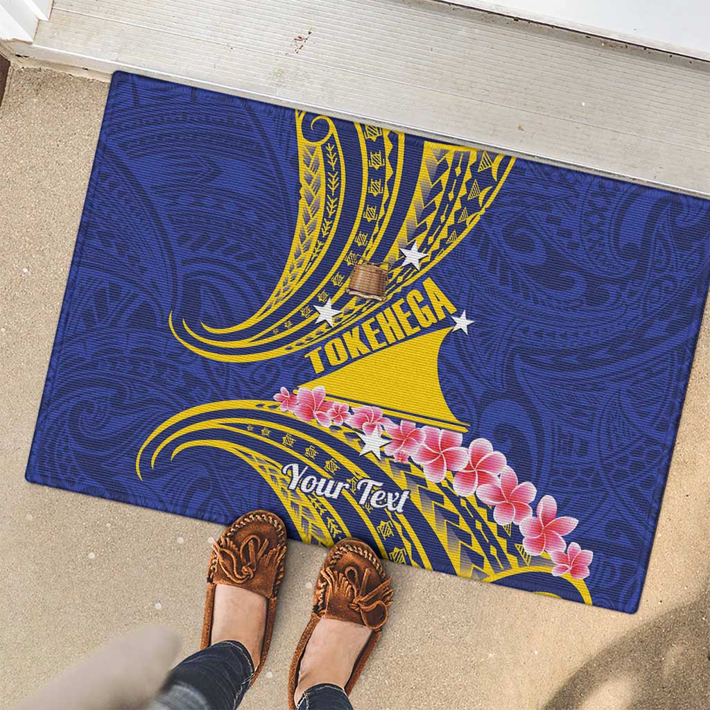 Personalised Tokelau Tokehega Day Rubber Doormat Tokelauan Tatau Flag Color - Polynesian Pride