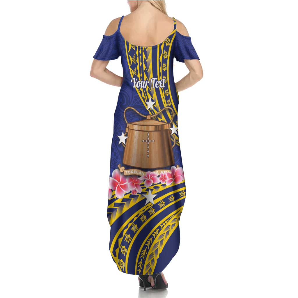 Personalised Tokelau Tokehega Day Summer Maxi Dress Tokelauan Tatau Flag Color - Polynesian Pride