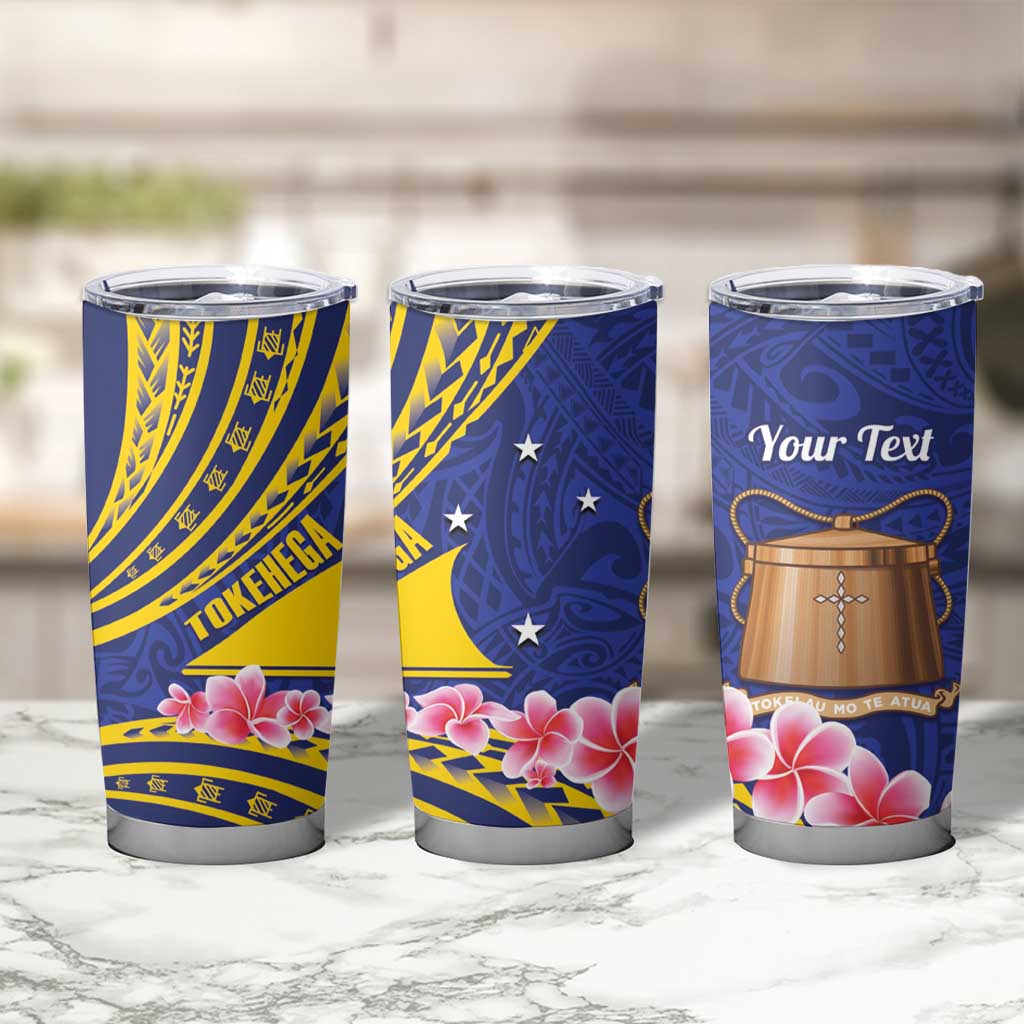 Personalised Tokelau Tokehega Day Tumbler Cup Tokelauan Tatau Flag Color - Polynesian Pride