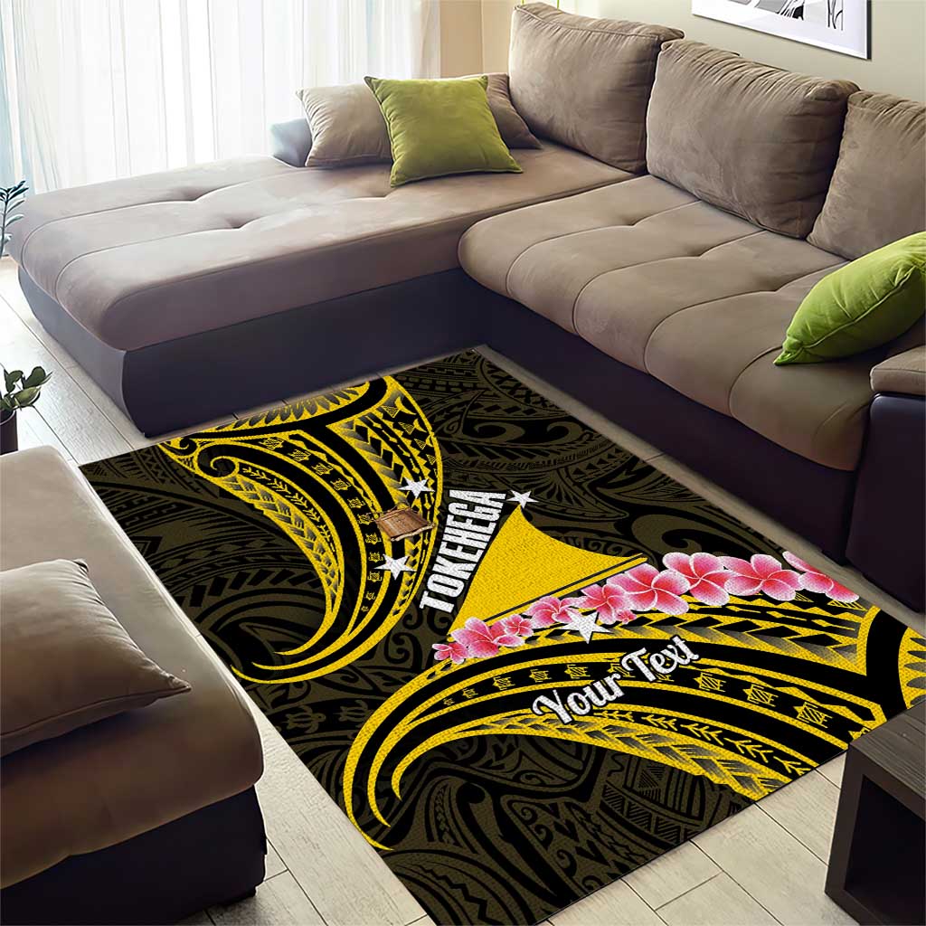 Personalised Tokelau Tokehega Day Area Rug Tokelauan Tatau Black Color - Polynesian Pride