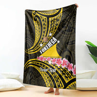 Personalised Tokelau Tokehega Day Blanket Tokelauan Tatau Black Color - Polynesian Pride