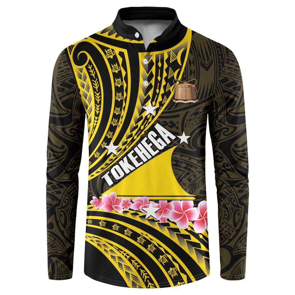 Personalised Tokelau Tokehega Day Button Sweatshirt Tokelauan Tatau Black Color LT14 Black - Polynesian Pride