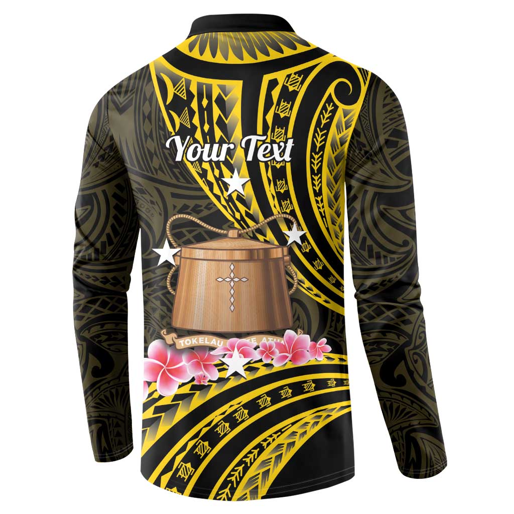 Personalised Tokelau Tokehega Day Button Sweatshirt Tokelauan Tatau Black Color - Polynesian Pride