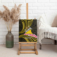 Personalised Tokelau Tokehega Day Canvas Wall Art Tokelauan Tatau Black Color - Polynesian Pride