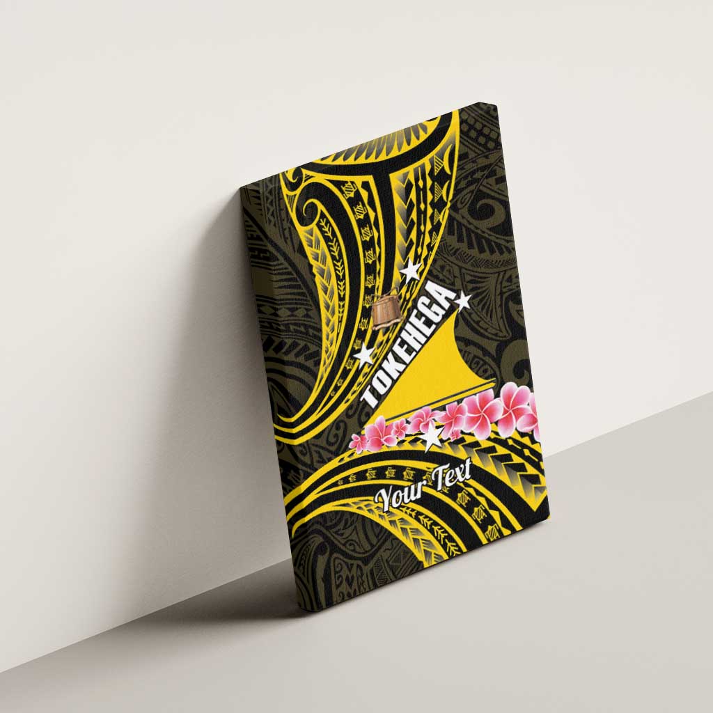 Personalised Tokelau Tokehega Day Canvas Wall Art Tokelauan Tatau Black Color - Polynesian Pride