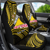 Personalised Tokelau Tokehega Day Car Seat Cover Tokelauan Tatau Black Color - Polynesian Pride