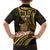 Personalised Tokelau Tokehega Day Family Matching Off Shoulder Maxi Dress and Hawaiian Shirt Tokelauan Tatau Black Color - Polynesian Pride