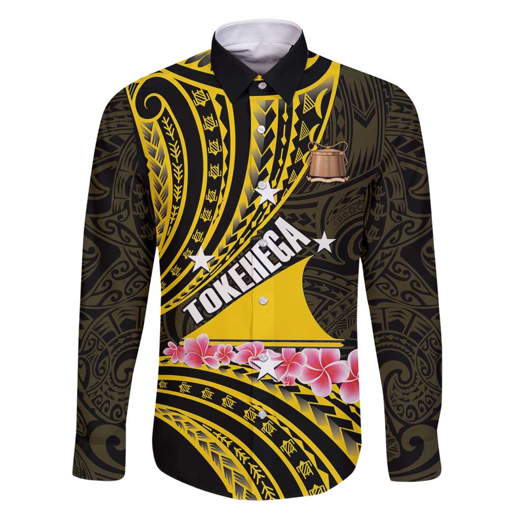 Personalised Tokelau Tokehega Day Family Matching Puletasi and Hawaiian Shirt Tokelauan Tatau Black Color - Polynesian Pride