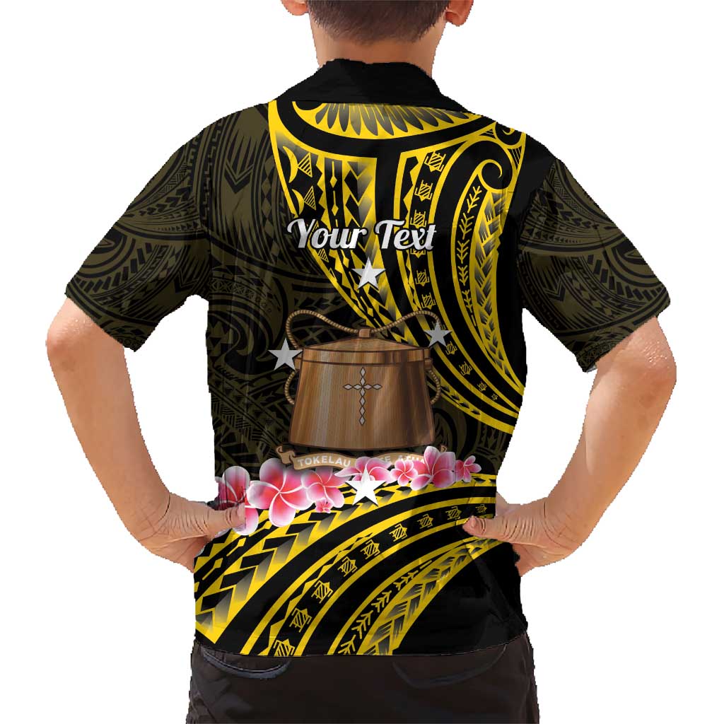 Personalised Tokelau Tokehega Day Family Matching Short Sleeve Bodycon Dress and Hawaiian Shirt Tokelauan Tatau Black Color - Polynesian Pride