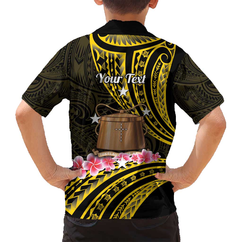 Personalised Tokelau Tokehega Day Family Matching Tank Maxi Dress and Hawaiian Shirt Tokelauan Tatau Black Color - Polynesian Pride