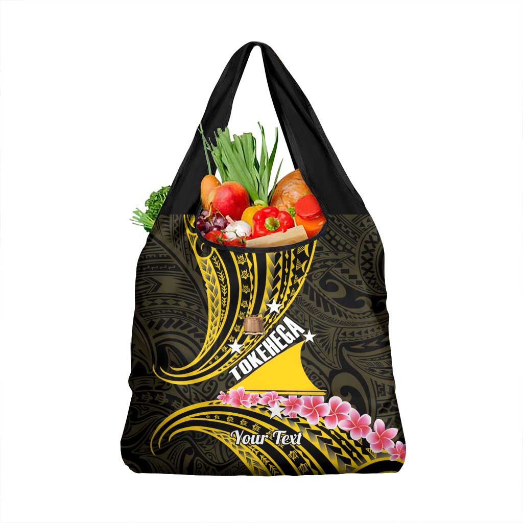 Personalised Tokelau Tokehega Day Grocery Bag Tokelauan Tatau Black Color - Polynesian Pride