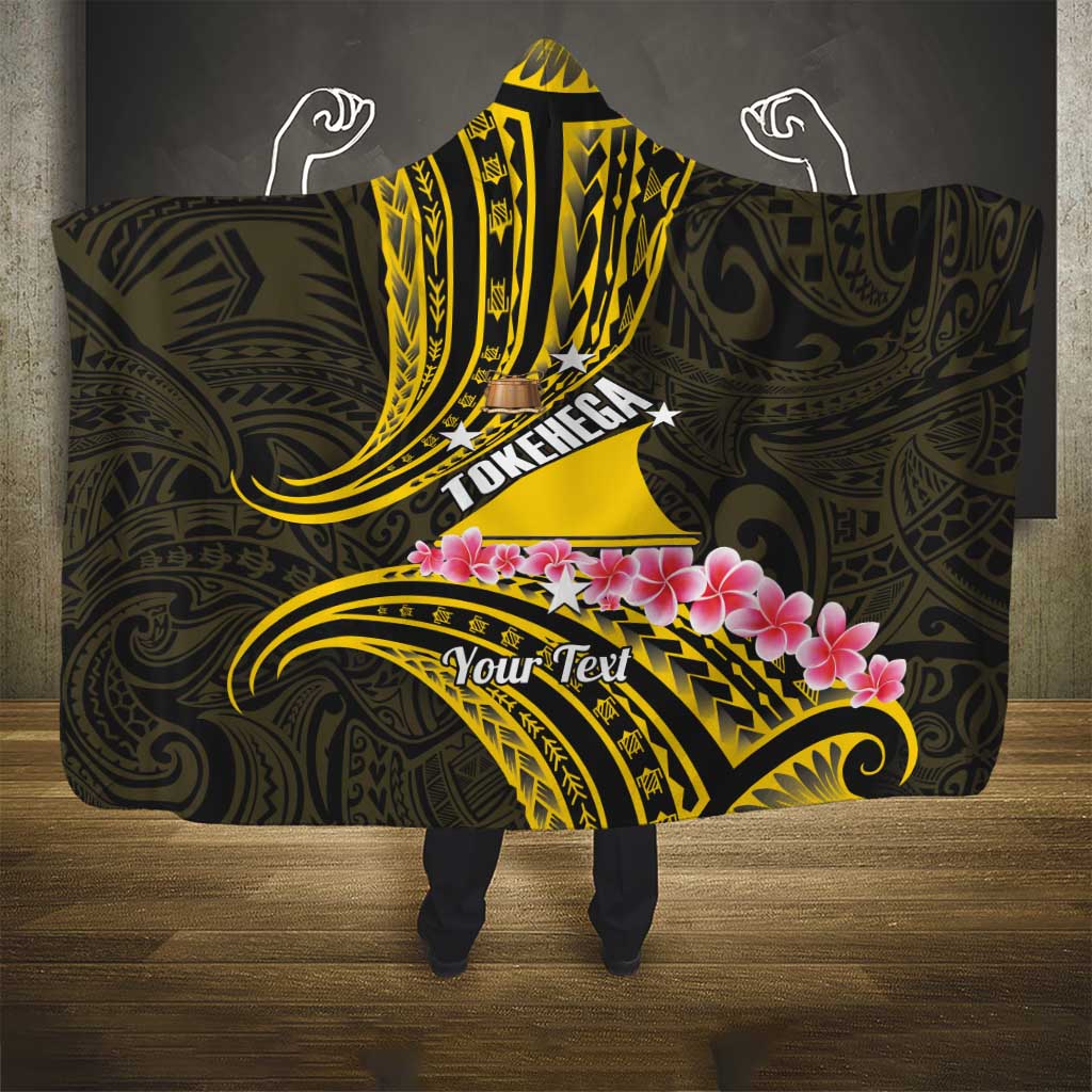 Personalised Tokelau Tokehega Day Hooded Blanket Tokelauan Tatau Black Color - Polynesian Pride