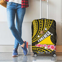 Personalised Tokelau Tokehega Day Luggage Cover Tokelauan Tatau Black Color - Polynesian Pride