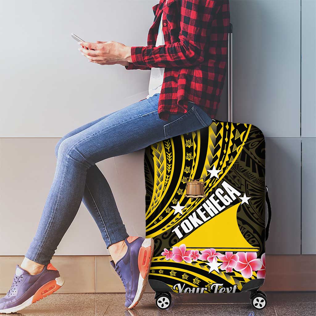 Personalised Tokelau Tokehega Day Luggage Cover Tokelauan Tatau Black Color - Polynesian Pride