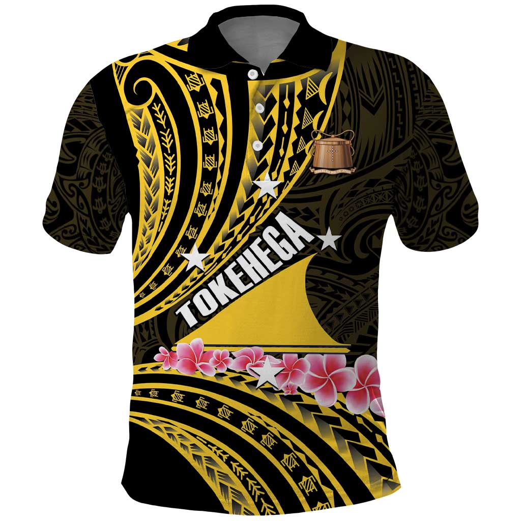 Personalised Tokelau Tokehega Day Polo Shirt Tokelauan Tatau Black Color - Polynesian Pride