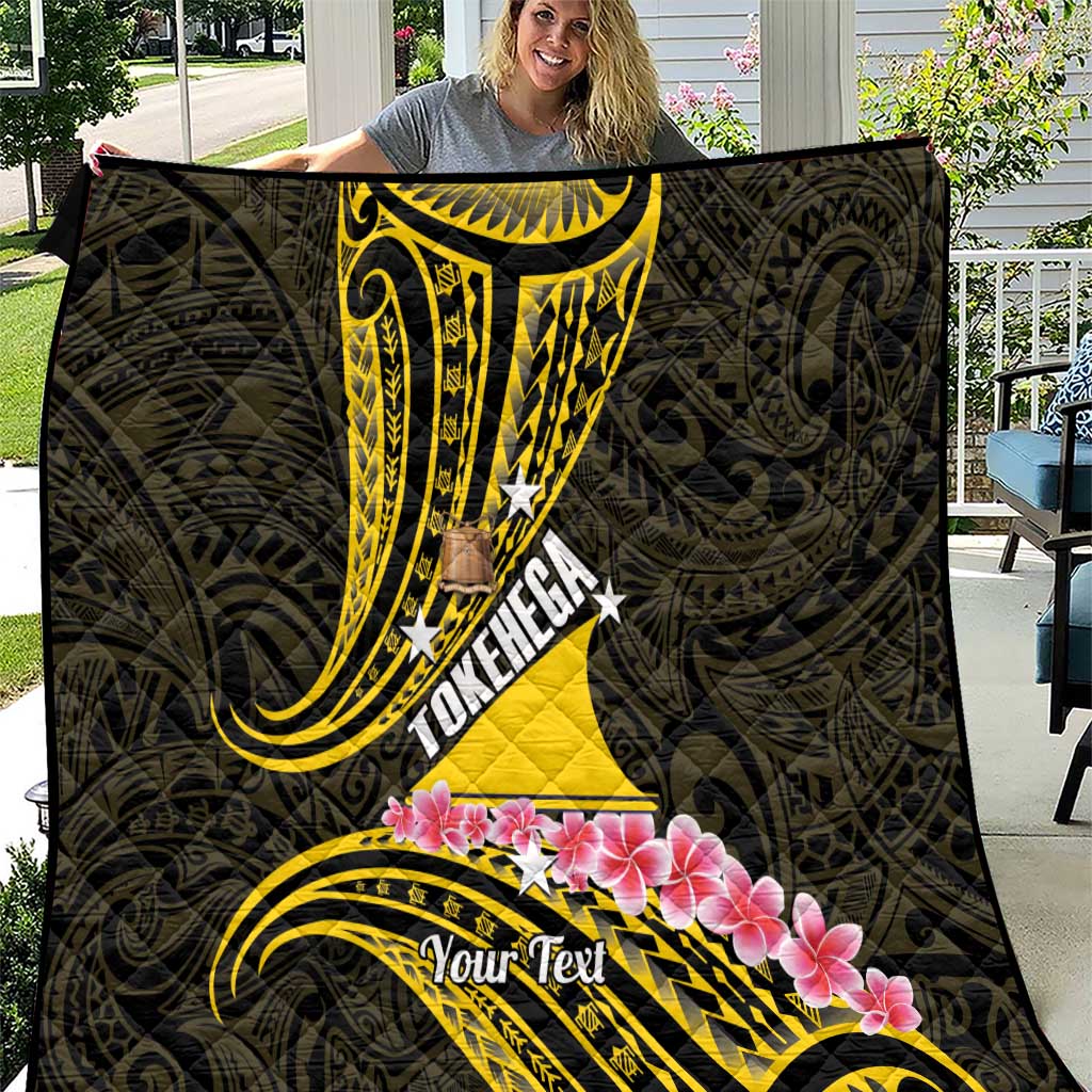 Personalised Tokelau Tokehega Day Quilt Tokelauan Tatau Black Color - Polynesian Pride