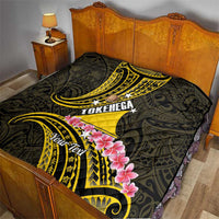 Personalised Tokelau Tokehega Day Quilt Tokelauan Tatau Black Color - Polynesian Pride
