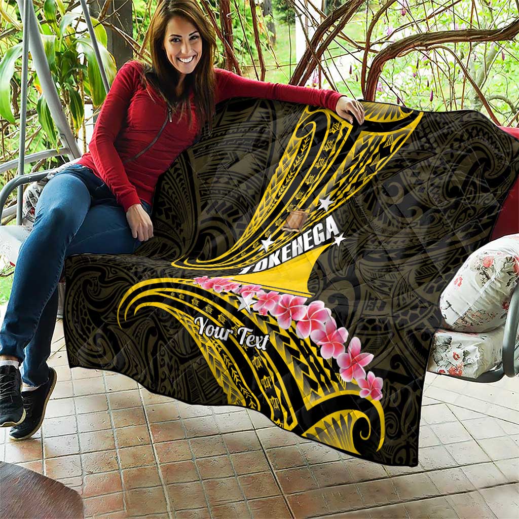Personalised Tokelau Tokehega Day Quilt Tokelauan Tatau Black Color - Polynesian Pride