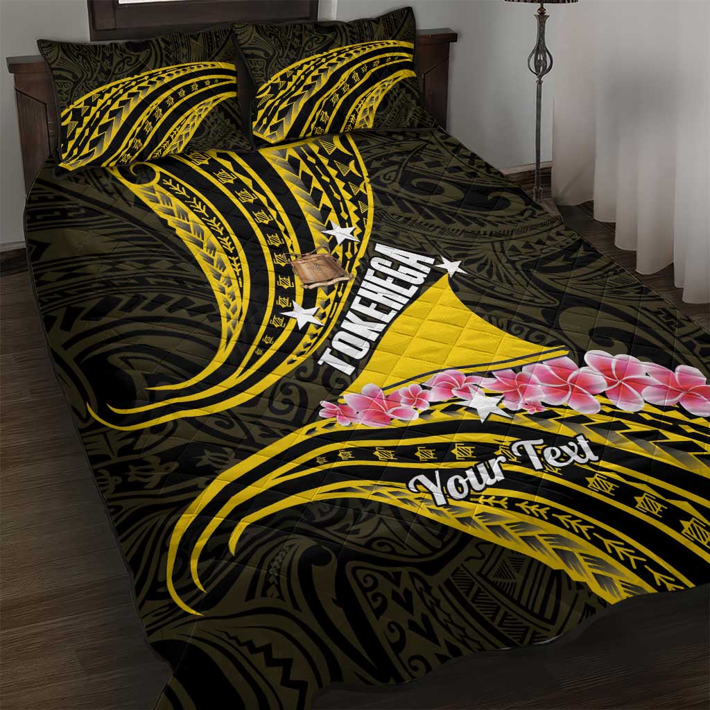 Personalised Tokelau Tokehega Day Quilt Bed Set Tokelauan Tatau Black Color LT14 Black - Polynesian Pride