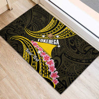 Personalised Tokelau Tokehega Day Rubber Doormat Tokelauan Tatau Black Color - Polynesian Pride