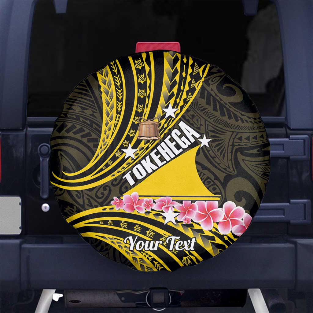 Personalised Tokelau Tokehega Day Spare Tire Cover Tokelauan Tatau Black Color - Polynesian Pride