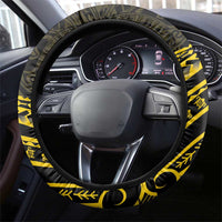Tokelau Tokehega Day Steering Wheel Cover Tokelauan Tatau Black Color - Polynesian Pride
