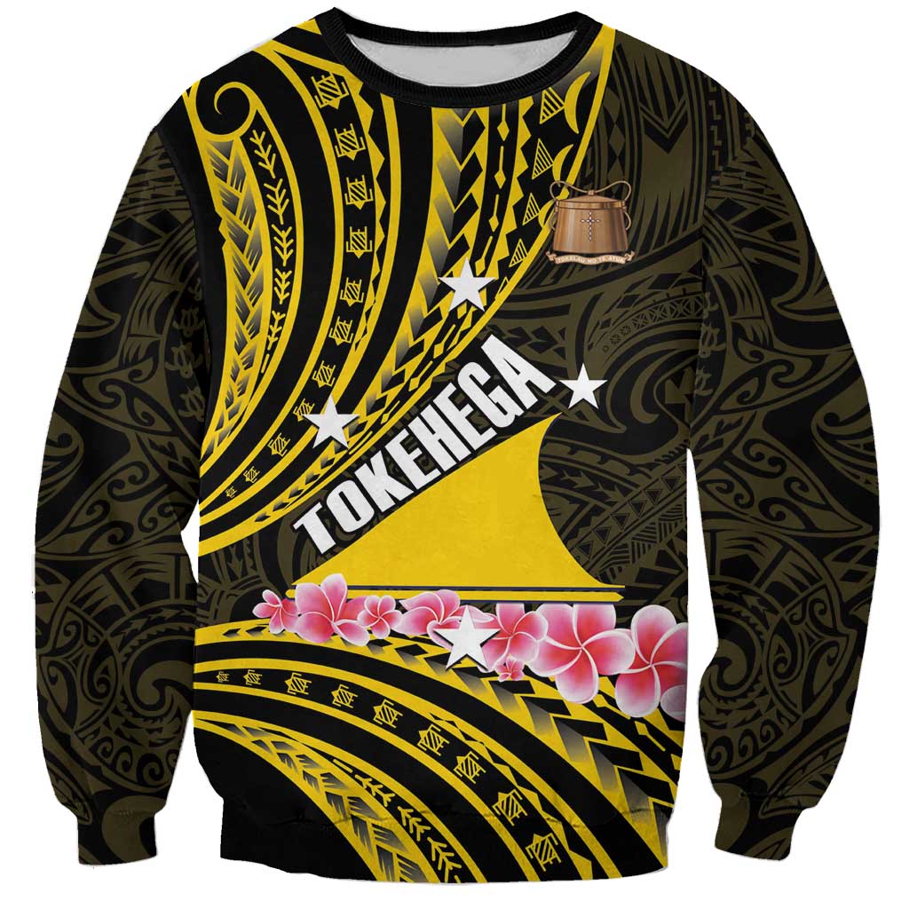 Personalised Tokelau Tokehega Day Sweatshirt Tokelauan Tatau Black Color - Polynesian Pride