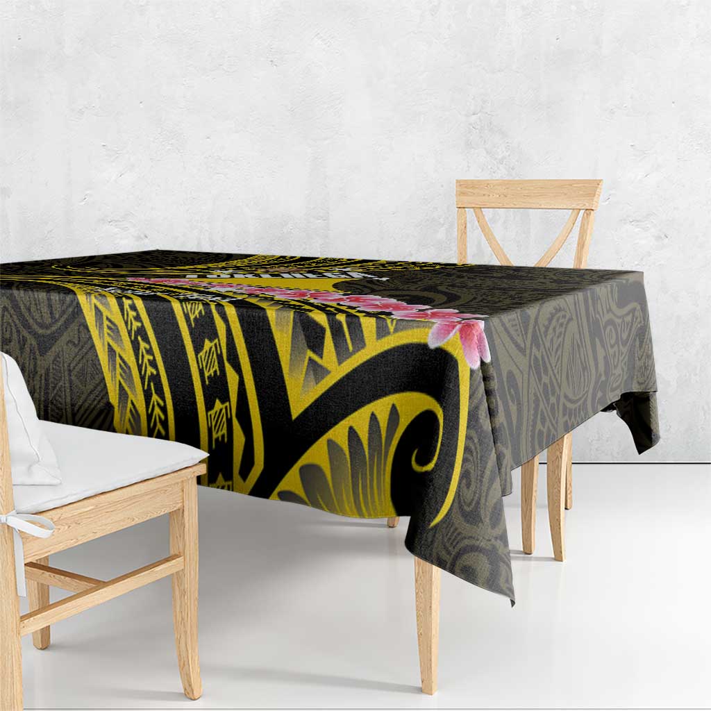 Personalised Tokelau Tokehega Day Tablecloth Tokelauan Tatau Black Color - Polynesian Pride