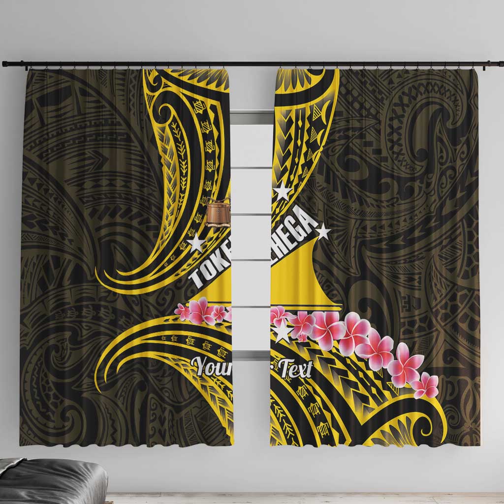 Personalised Tokelau Tokehega Day Window Curtain Tokelauan Tatau Black Color LT14 With Hooks Black - Polynesian Pride