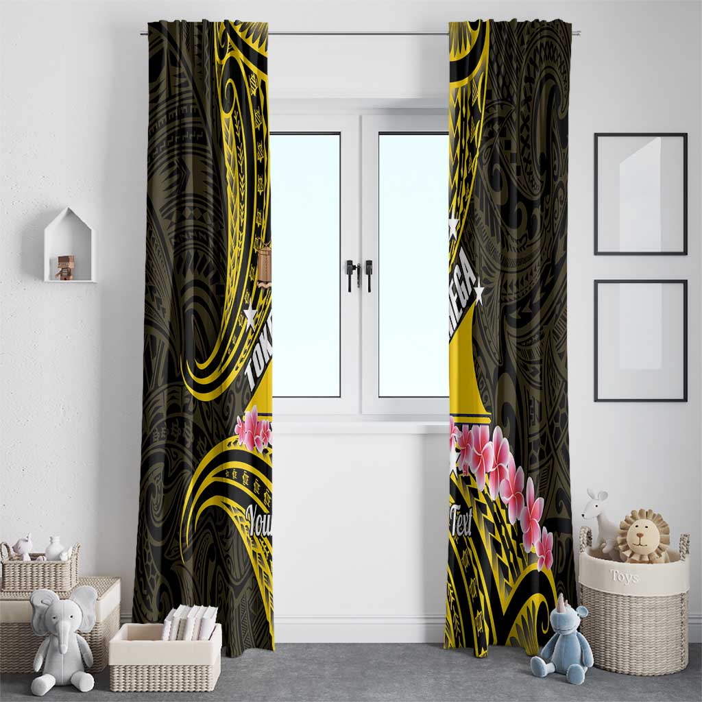 Personalised Tokelau Tokehega Day Window Curtain Tokelauan Tatau Black Color - Polynesian Pride