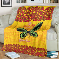 Personalised Tufi Tapa and Tattoo Festival Blanket PNG Oro Butterfly Tapa Pattern - Polynesian Pride