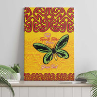 Personalised Tufi Tapa and Tattoo Festival Canvas Wall Art PNG Oro Butterfly Tapa Pattern - Polynesian Pride