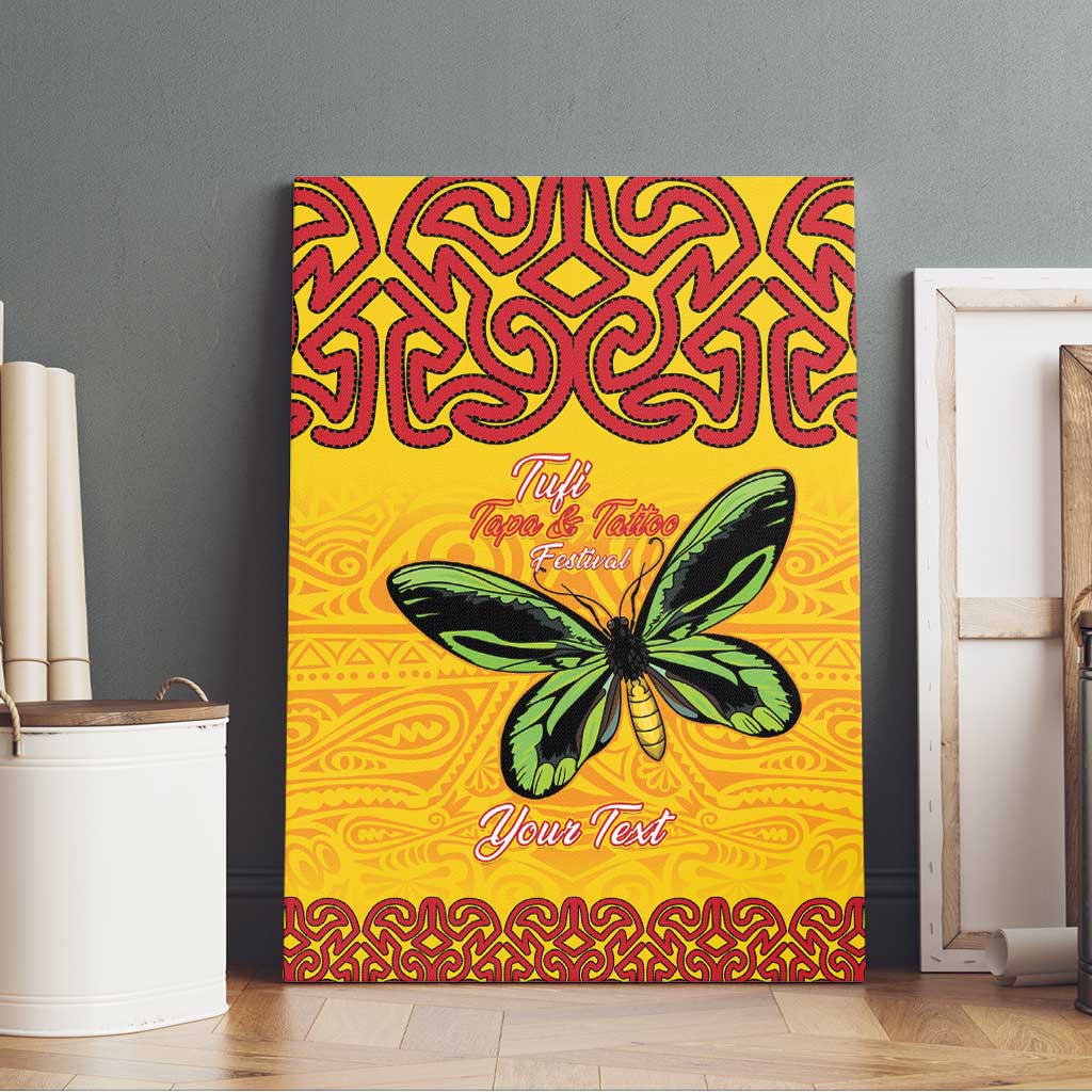 Personalised Tufi Tapa and Tattoo Festival Canvas Wall Art PNG Oro Butterfly Tapa Pattern - Polynesian Pride