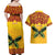 Personalised Tufi Tapa and Tattoo Festival Couples Matching Off Shoulder Maxi Dress and Hawaiian Shirt PNG Oro Butterfly Tapa Pattern - Polynesian Pride