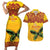 Personalised Tufi Tapa and Tattoo Festival Couples Matching Short Sleeve Bodycon Dress and Hawaiian Shirt PNG Oro Butterfly Tapa Pattern - Polynesian Pride