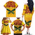 Personalised Tufi Tapa and Tattoo Festival Family Matching Off The Shoulder Long Sleeve Dress and Hawaiian Shirt PNG Oro Butterfly Tapa Pattern - Polynesian Pride