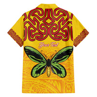 Personalised Tufi Tapa and Tattoo Festival Family Matching Off The Shoulder Long Sleeve Dress and Hawaiian Shirt PNG Oro Butterfly Tapa Pattern LT14 - Polynesian Pride