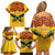 Personalised Tufi Tapa and Tattoo Festival Family Matching Off Shoulder Short Dress and Hawaiian Shirt PNG Oro Butterfly Tapa Pattern - Polynesian Pride