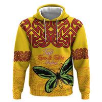 Personalised Tufi Tapa and Tattoo Festival Hoodie PNG Oro Butterfly Tapa Pattern - Polynesian Pride