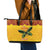 Personalised Tufi Tapa and Tattoo Festival Leather Tote Bag PNG Oro Butterfly Tapa Pattern - Polynesian Pride