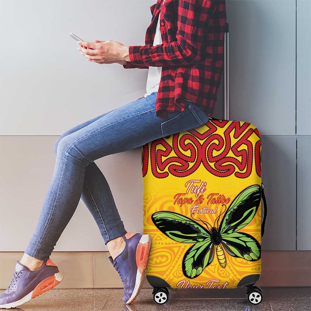 Personalised Tufi Tapa and Tattoo Festival Luggage Cover PNG Oro Butterfly Tapa Pattern - Polynesian Pride