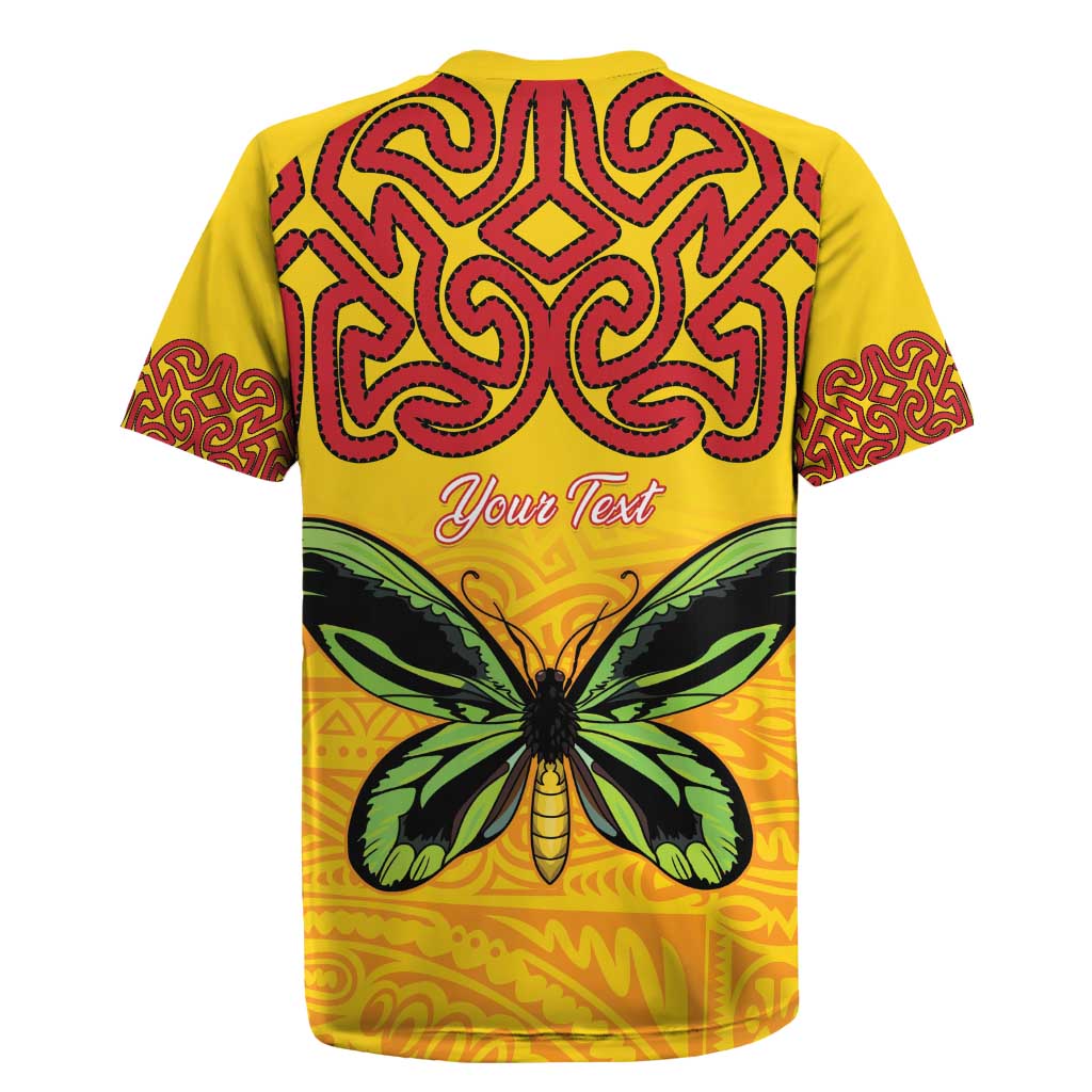 Personalised Tufi Tapa and Tattoo Festival Rugby Jersey PNG Oro Butterfly Tapa Pattern - Polynesian Pride