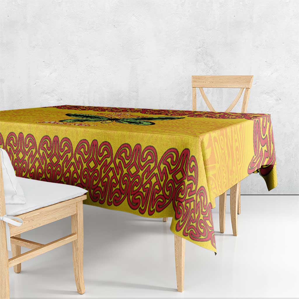 Personalised Tufi Tapa and Tattoo Festival Tablecloth PNG Oro Butterfly Tapa Pattern - Polynesian Pride