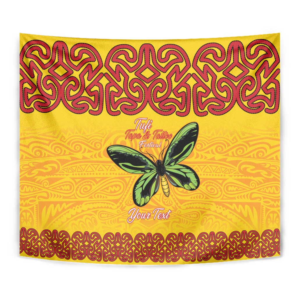 Personalised Tufi Tapa and Tattoo Festival Tapestry PNG Oro Butterfly Tapa Pattern - Polynesian Pride