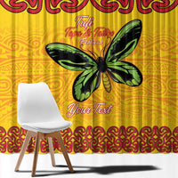Personalised Tufi Tapa and Tattoo Festival Window Curtain PNG Oro Butterfly Tapa Pattern - Polynesian Pride
