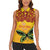 Personalised Tufi Tapa and Tattoo Festival Women Sleeveless Polo Shirt PNG Oro Butterfly Tapa Pattern - Polynesian Pride