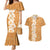 Personalised Tufi Tapa and Tattoo Festival Couples Matching Mermaid Dress and Hawaiian Shirt Oro Tapa Cloth With Plumeria - Polynesian Pride